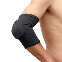 2 PCS Elastic Elbow Support,Sponge Soft and Breathable Elbow Warmth Sleeve Black