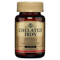 Solgar - Chelated Iron Tablets 100 Count, Promotes red Blood Cell Production & Produces Healthy Energy - 2 Pack