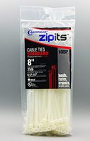 Cambridge ZipIts Cable Ties Zip Ties 8 Inch 75 Lb Standard Duty 100 Pieces Natural UL Listed Contractor Quality Industrial Strength