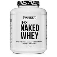 Less Naked Whey Vanilla Protein – All Natural Grass Fed Whey Protein Powder + Vanilla + Coconut Sugar- 5lb Bulk, GMO-Free, Soy Free, Gluten Free. Aid Muscle Growth & Recovery - 61 Servings