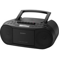 Sony Portable Digital Tuner AM/FM Radio Cd Player & Tape Cassette Recorder Mega Bass Reflex Stereo Sound System Plus 6ft Cube Cable Aux Cable to Connect Any Ipod, Iphone or Mp3 Digital Audio Player