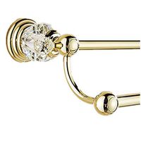 AUSWIND Antique Gold Double Towel Bar Brass & Crystal Wall Mounted Bathroom Accessory XH