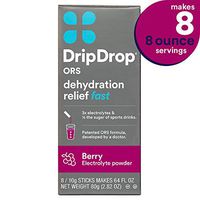 DripDrop ORS – Patented Electrolyte Powder for Dehydration Relief Fast - For Workout, Hangover, Illness, Sweating & Travel Recovery - Berry - 8 x 8oz Servings