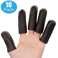 Povihome Black Finger Protectors, Finger Cots, Moisturizing Thumb and Finger Covers - New Thick Version - Elastic Cracked Finger Sleeves to Protect Cracked, Peel Finger and Other Finger Pain