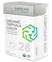 Organic Triphala Powder by Merlion Naturals | Amla, Haritaki and Baheda | 227gm/ 8OZ/ 1/2lb | USDA NOP Certified 100% Organic