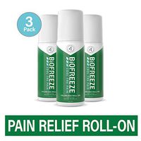 Biofreeze Pain Relief RollOn 3 oz  Colorless Roll On Fast Acting Long Lasting Powerful Topical Pain Reliever Pack of 3 Packaging May Vary