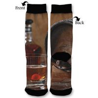 EKUIOP Socks Whiskey Barrel Aged Cocktail Funny Fashion Novelty Advanced Moisture Wicking Sock for Man Women