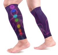 Anmarco Human System of Chakras Sports Calf Compression Sleeves Leg Compression Socks Calf Guard for Running, Cycling, Maternity, Travel, Nurses
