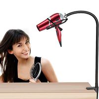 HOSOM Dryer Stand Hands Free, Stainless Steel Heavy Duty Table Blow Dryer Holder 360 Degrees Rotation with Adjustable Clamp for Hair Styling, Pet Grooming