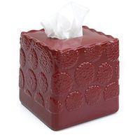 Allure Stella Red Ceramic Square Tissue Cover