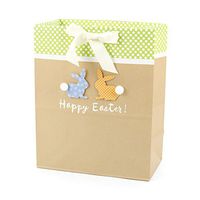 Hallmark Large Easter Gift Bag (Happy Easter Bunny Silhouettes With Pom Tails)