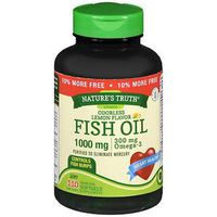 Nature's Truth Vitamins Odorless Fish Oil 1000 mg Lemon Flavor - 110 Softgels, Pack of 2