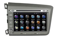 lsqSTAR Android 4.4 Touch Screen Car DVD Player GPS Navigation Navi Stereo for Honda Civic 2012 with Steering Wheel(Free Map)