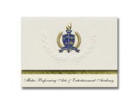 Signature Announcements Mater Performing Arts & Entertainment Academy (Hialeah Gardens, FL) Graduation Announcements, Presidential Basic Pack 25 w/Gold & Blue Foil seal