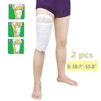 Fabric Catheters Sleeve Urine Leg Bag Holder- Stay in Place Drainage Straps and Holders for Incontinence Wheelchairs Supporting, 2 Pack (S)