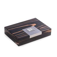 Bey-Berk C413 Lacquered Ebony Wood 12 Cigar Humidor with Spanish Cedar Lining and Accents, One Size, Brown
