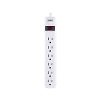 STAPLES 398791 3-Ft Cord 6-Outlet Power Strip White (22147)