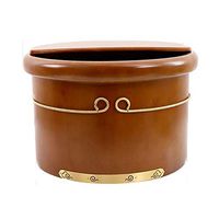 Foot Tub ，Natural Wood Household Foot Bath Barrel，Thickened Foot Bath with Lid,22cm high Foot Soak Barrel