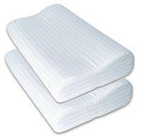 Omer More Comfort (2 Pack) Memory Foam Cotton Cover Pillow(23.6x14.2x4.7/3.5). Sleep Better Contour Bed Pillow