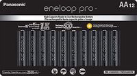 Panasonic BK-3HCCA12FA eneloop Pro AA High Capacity Ni-MH Pre-Charged Rechargeable Batteries, 12 Pack (Renewed)
