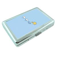 Rain Sun Em1 Hip Silver Cigarette Case Id Holder Metal Wallet 4" X 2.75" RFID Protection