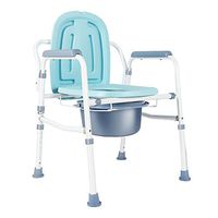 XIHAA Folding Commode Chair Old People Pregnant Women Toilet Stool Pit Height Stool Adjustable Height
