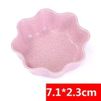 Fiesta Plastic Mini Round Leaf 1PC New Club 4Colors Wheat Straw Relish Plate 4Shaped Kitchen Accessories Heart: 08