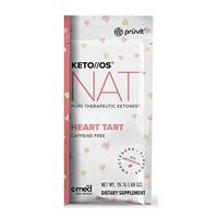 Pruvit Keto//OS NAT Caffeine Free, BHB Salts Ketogenic Supplement - Beta Hydroxybutyrates Exogenous Ketones for Fat Loss, Workout Energy Boost Through Fast Ketosis. 20 Sachets (Heart Tart)