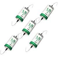 5x SAFT LS33600BA_AX D 3.6V 1700mAh Lithium Battery for Emergency Backup, Data Collection, AMR Add-ons, Smoke Alarms, Carbon Monoxide Detectors, Intrusion Sensors, Fleet Monitoring