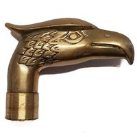 Antique Brass Eagle Head Walking Stick Cane Handle Top Topper