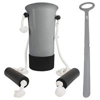 Vive Sock Aid and Shoe Horn Kit - Long Handled Remover for Men, Women, Senior - Adjustable Plastic Reach Assist - Stocking Helper Tool for Elderly, Pregnant, Diabetic - Travel Assistance Device