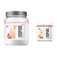 ISOPURE INFUSIONS Whey Protein Isolate Powder, Tropical Punch (16 Servings) with Isopure Collagen Peptides Protein Powder, Raspberry Lemonade (15 Servings)