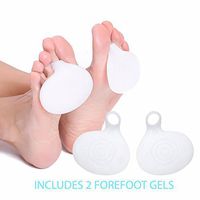 Mortons Neuroma Foot Pads – 2-Pair Pack of Gel Forefoot Pads for Instant Pain Relief – Ball of Foot Cushion for High Heels, Blisters and Metatarsal Pain