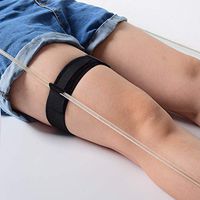 HAMUHA Catheter Legband Holder,with Anti Slip Catheter Leg Strap Catheter Fixation Tape Leg Holder Urinary Incontinence Supplies Catheter Leg Band Strap Wrap Tube Bag Holder (Black)