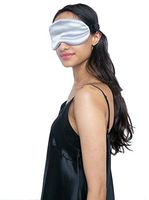 MYK Silk Sleeping Eyemask, Filled with Pure Mulberry Silk, Napping Blindfold, for Sleeping, Travel Eye Mask, with Adjustable Strap for Comfort, French Grey