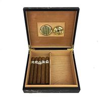 Smoking Set/Cigar Humidors with Hygrometer and Humidifier Cigar Cabinet Imported Cedar Wood Lining Thickened Sealed Cigarette Box Men's Gift Box Portable Can Accommodate 5-10 Cigars Multi-Color Opti