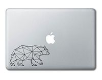 Geometric Bear Animal Modern Art Printed Clear Vinyl Decal Sticker Compatible with Apple MacBook Pro Air 11" 12" 13" 15" All Years Laptop Trackpad Keyboard (11", 12" Macbook)