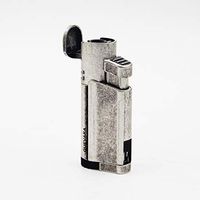 Cigar Lighter Torch Butane Refillable Single Jet Strong Flame Windproof High Quality Lighters Without Gas (Silver)