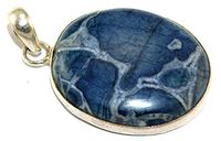 Sterling Silver Blue Gemstone Pendant Jewellery PEND480