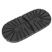 KEYREN Front Soles, Boots Shoes Anti-Slip Front Heel Soles Rubber Mute Soles Shoes Repair Accessories(Black Heel)