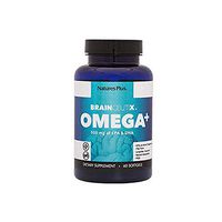 BrainCeutix by NaturesPlus Omega 3 and Omega 6 Fish Oil Supplement with DHA & EPA, 60 Softgels