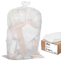 Plasticplace Contractor Trash Bags 55-60 Gallon │ 3.0 Mil │ Clear Heavy Duty Garbage Bag │ 37.5” x 56.6” (25 Count)