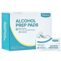 Dimora Large Size Sterile Alcohol Prep Pads,Square Cotton Pads, Individually Sealed, 4.33” X5.91”50 Pcs/Box