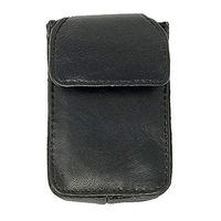 100% Genuine Soft Leather Handcrafted Black Insulin Pump Pouch with Belt Loop. #513 : L4.0" X W2.0" X D1.25"