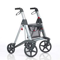 CVEUE Walker for The Elderly Folding Walking Frame with Wheels, Lightweight Mobility Walking Frame for Adult Seniors, Adjustable Height Walking Frame Lightweight Aluminum Walker