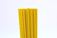 Yellow and Orange Striped Paper Straws (25)