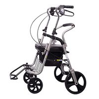 Upright Posture Rolling Walker, Drive Medical Wheel Walking Aid, Super Lightweight Aluminum Walker, Mobility Portable Rollator Walker with 4 Wheel Walker for Seniors,Black