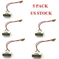 Replacement Battery for SANYO FDK CR14250SE (3V) 1747-BA PLC Backup Power Supply with Black Plug US Stock (Pack of 5)