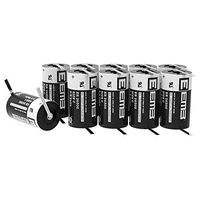 EEMB 3.6 V C Size Lithium Battery with Tabs ER26500 Li-SOCl2 9000 mAh Lithium Thionyl Chloride Battery Solder Tabs UL Certified High Capacity Batteries