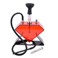 Arabian Acrylic Hookah Set Naghile Hookah Water Pipe Nargile Hookah Hose Charcoal Tobacco Hookah Accessories Party Gifts,Red